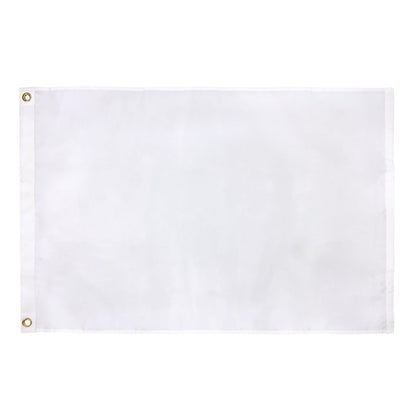TOPFLAGS solid white flag blank canvas 2x3ft ready for customization and display.