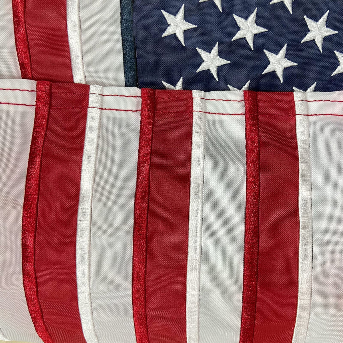 TOPFLAGS Embroidered stars flag with UV protection for sunny days.