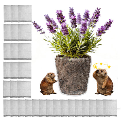 Topfurn 50-piece gopher baskets front view protect roots in the garden.