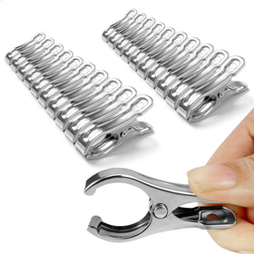 Topiverse garden clips in stainless steel securing greenhouse netting with strong grip