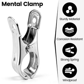 Topiverse stainless-steel garden clips provide durable, weather-resistant securing in windy conditions