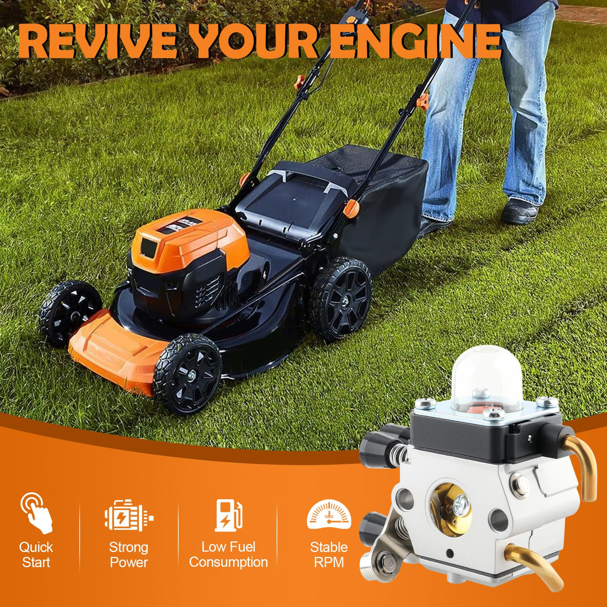 Topkidame carburetor fitment on STIHL trimmers for reliable fuel flow
