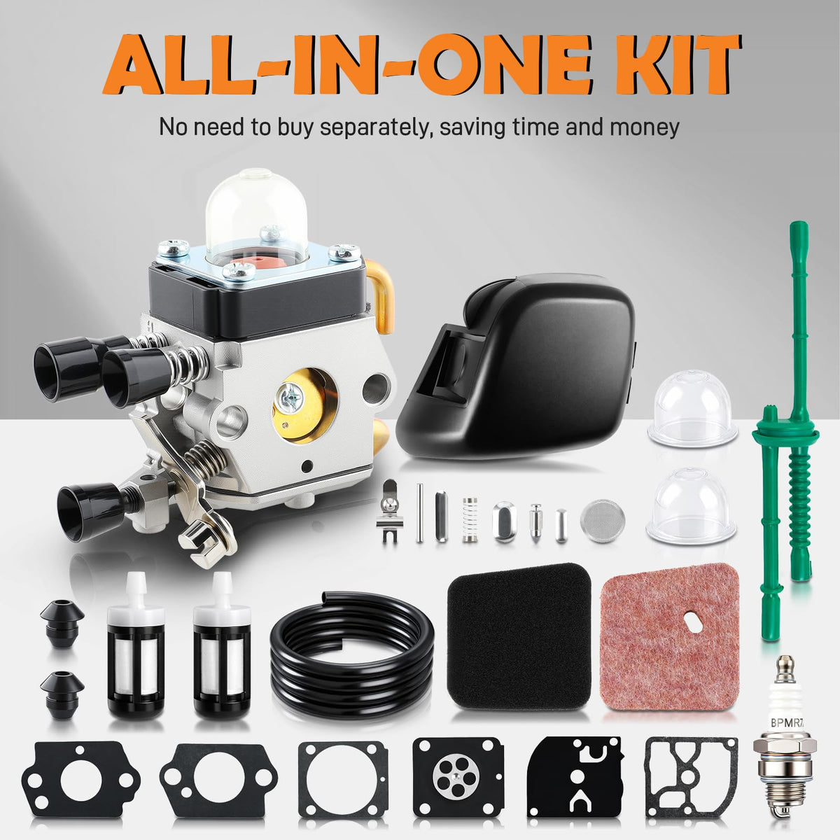 Topkidame spare parts kit with fuel line and spark plug