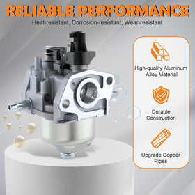 Close-up of Huayi carburetor showing durable material and finish