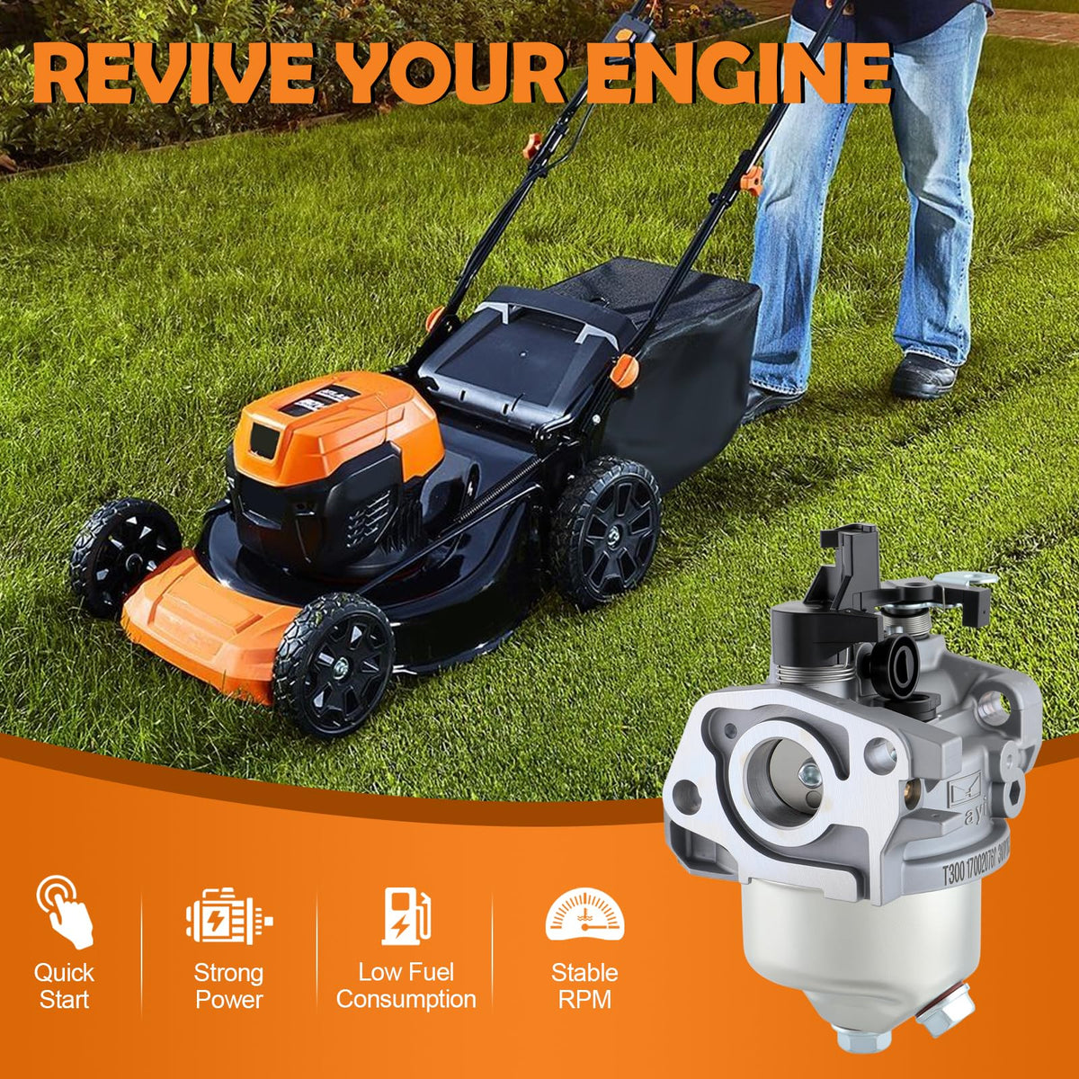 Package shows one Huayi carburetor kit as pictured