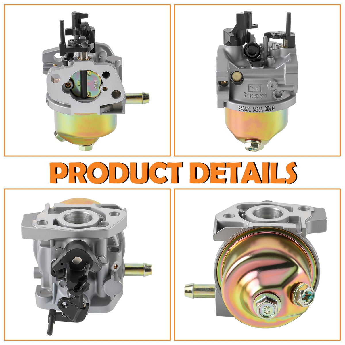 Topkidame Huayi carburetor spark plug included for quick ignition checks