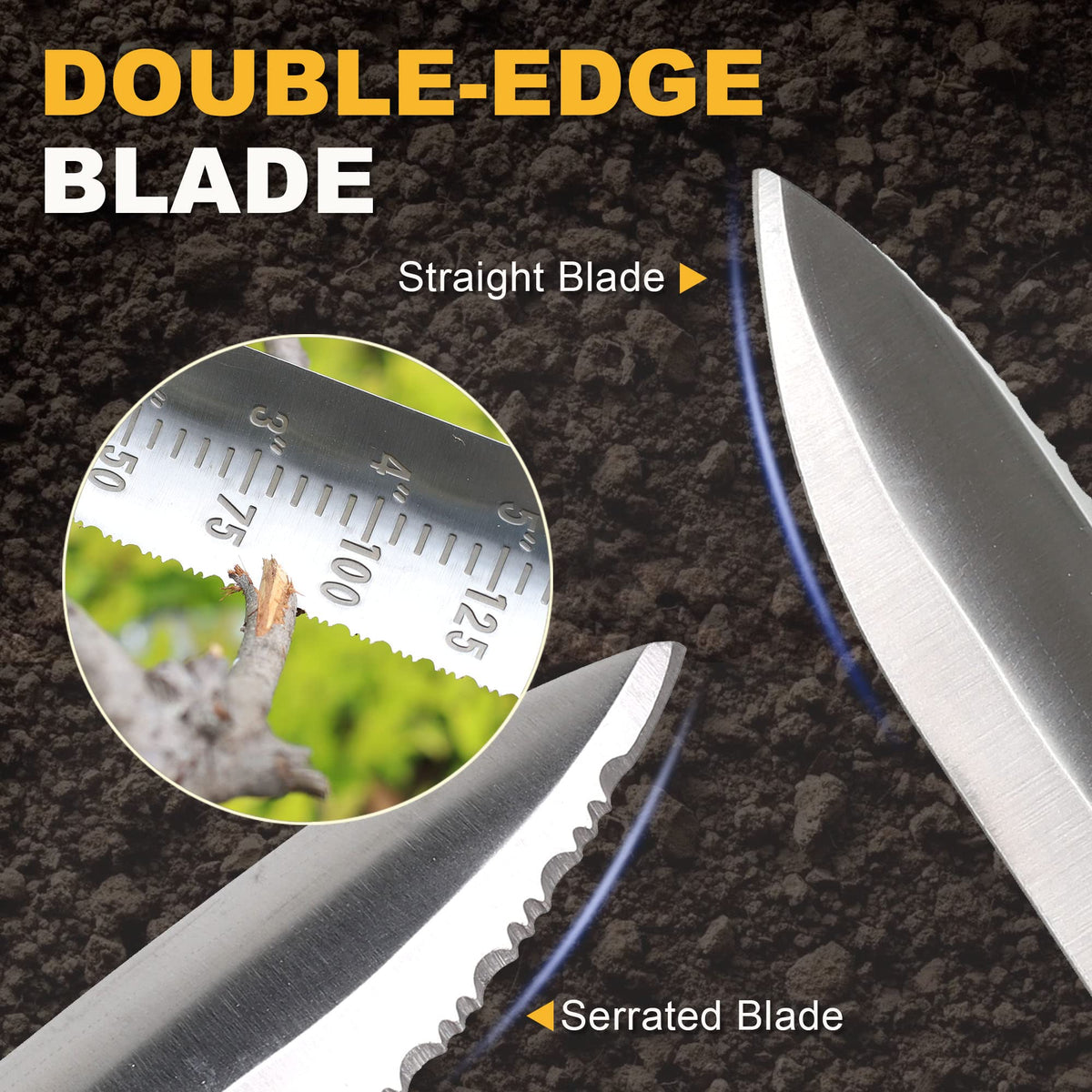 Topline Hori Hori full tang design ensures durable handling