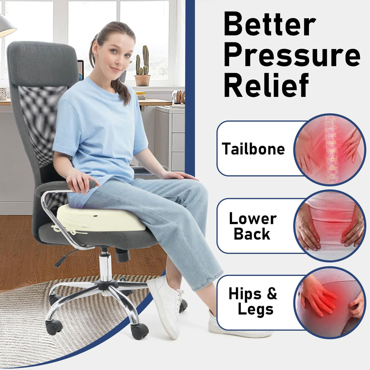 Topotdor 2-inch foam support cushions offer ergonomic comfort