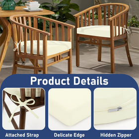 Topotdor cushions with ties secure to chair for stable outdoor use
