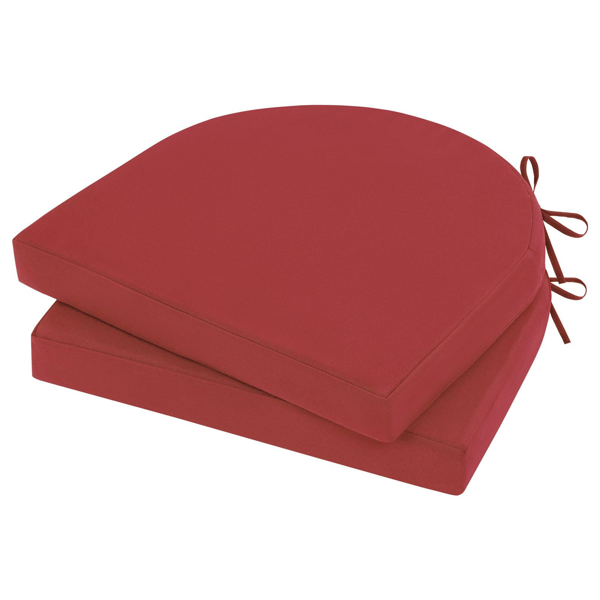 Topotdor outdoor chair cushions bright red pair for patio seating; waterproof and fade-resistant.