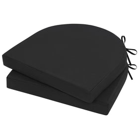 Topotdor outdoor chair cushions 2-pack 17x16x2 provide plush under-seat support for patio dining.