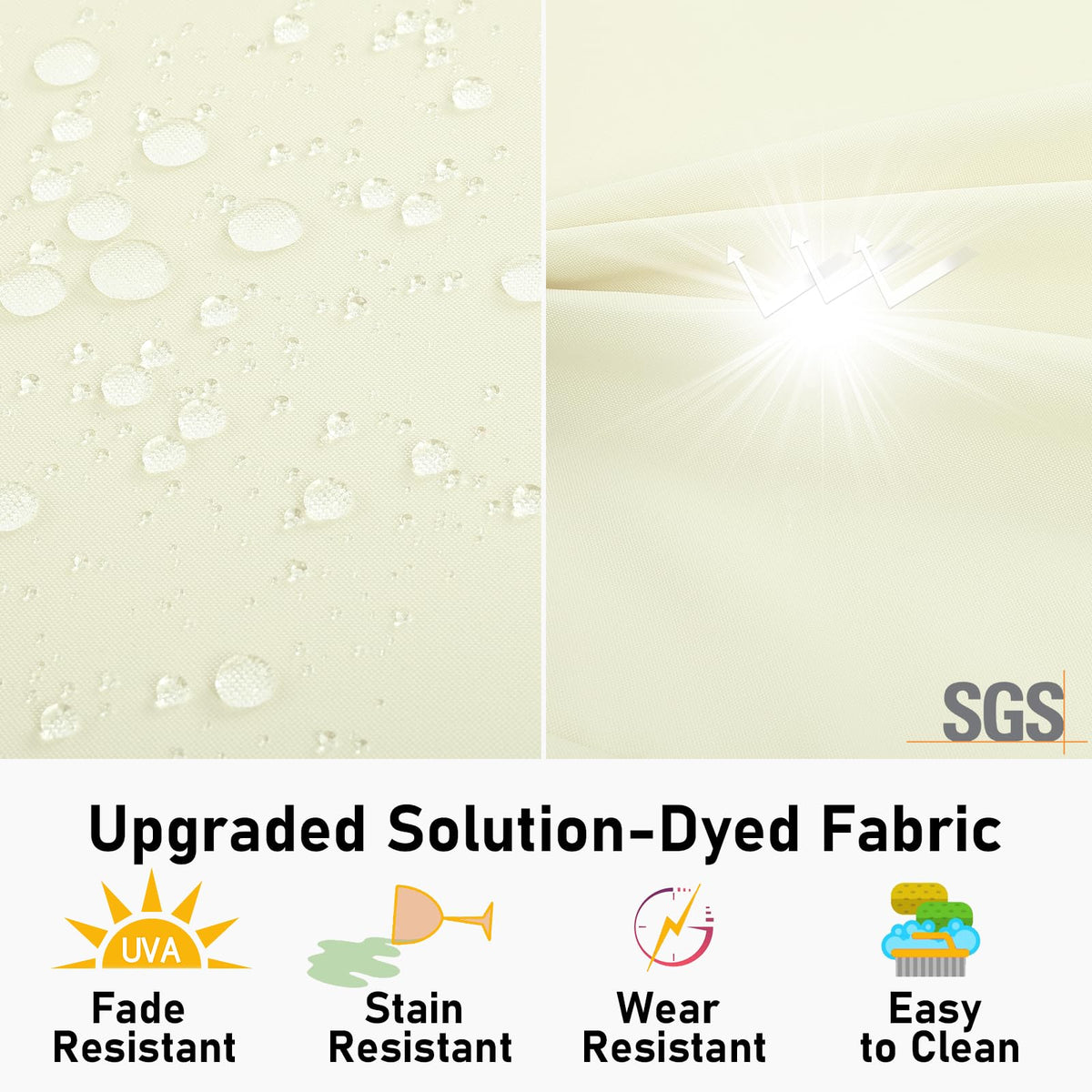 Topotdor waterproof fade-resistant fabric cushions protect from sun and rain