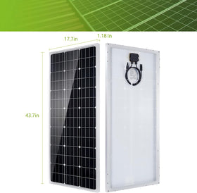 Topsolar 100W panel side view showing slim profile for compact installations