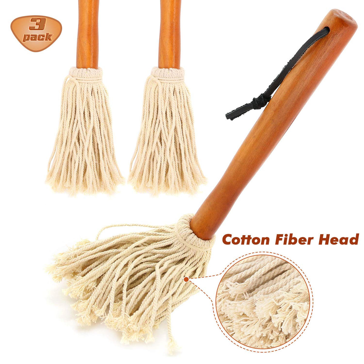Topulors easy-clean bbq mop simplifies washing with soap and bleach