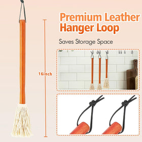 Topulors leather loop hanger keeps mops organized after grilling