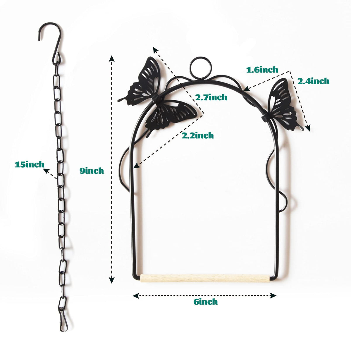 TopWoot hummingbird swing rustproof chains emphasize durable hanging.