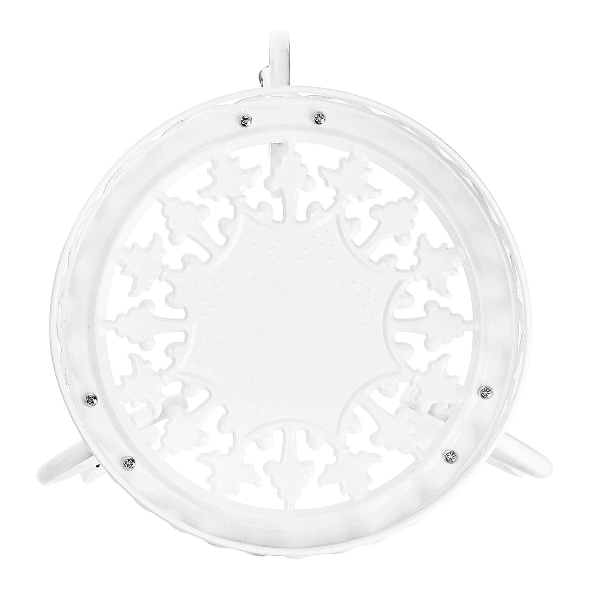 TOPZEA two-pack white plant stand bottom-feet provide stable plant support.