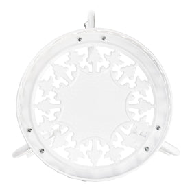 TOPZEA two-pack white plant stand bottom-feet provide stable plant support.