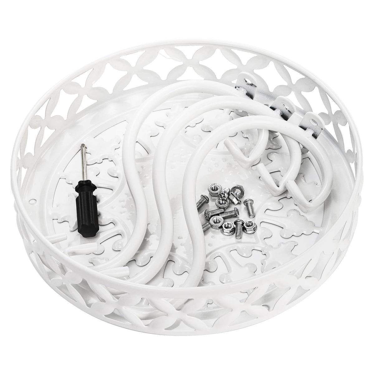 TOPZEA two-pack white plant stand dimensions help verify fit.