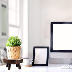 TOPZEA wood display shelf enhances indoor and outdoor decor