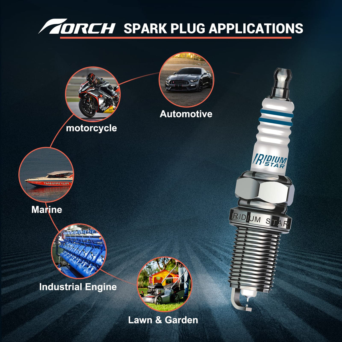 TORCH K6RTC spark plug aligns with Bosch FR7HC+ for versatile compatibility