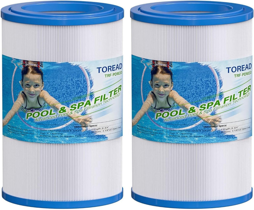 TOREAD PDM30 oval filter close-up highlighting trilobal fabric for filtration.