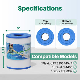 Compatibility guide for TOREAD PRB25SF with common filter models