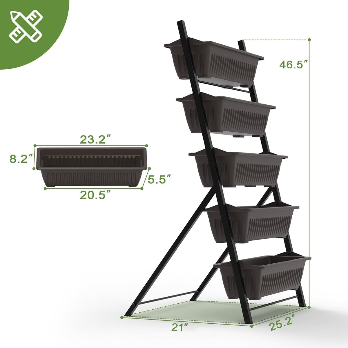 TOREVSIOR elevated garden bed easy to assemble and ready for use.