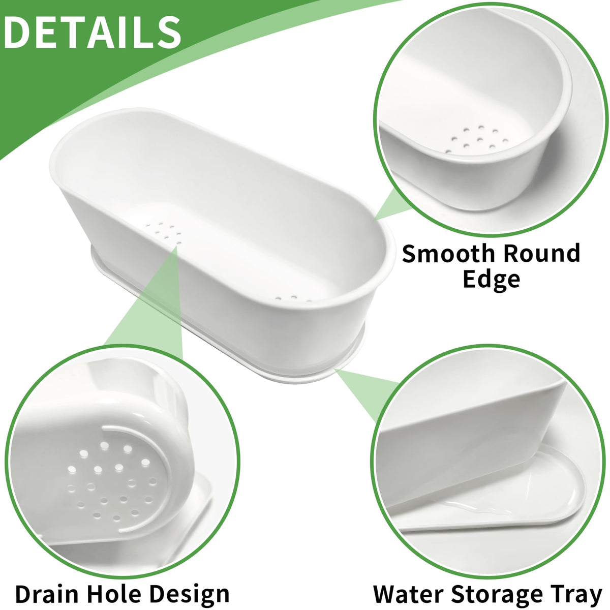 Torfican window box planter durable ABS plastic for outdoors.