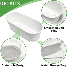 Torfican window box planter durable ABS plastic for outdoors.