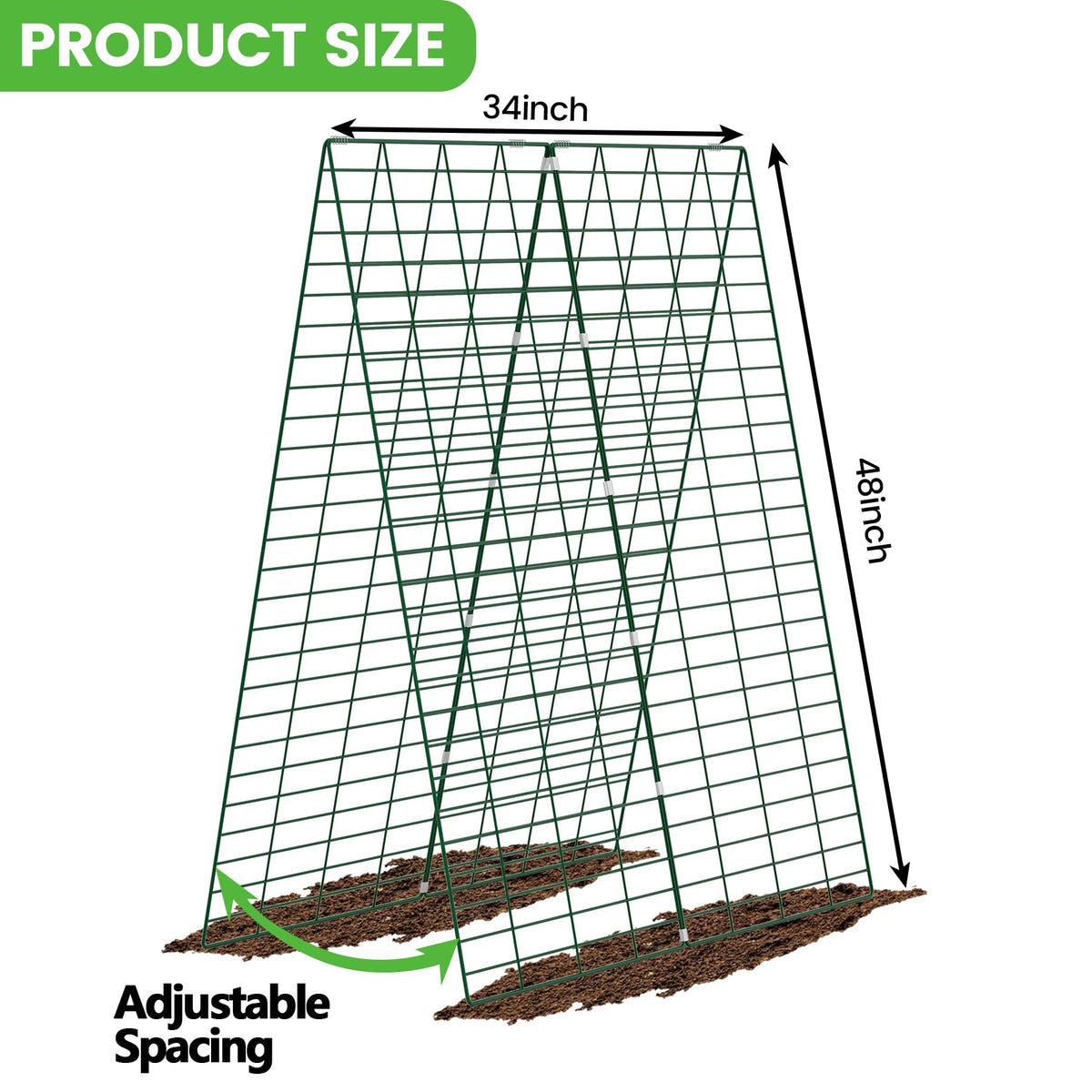 Toriexon anti-rust steel trellis blends with any garden design.