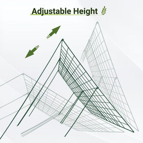 Toriexon climbing plants support close-up shows powder-coated steel durability.