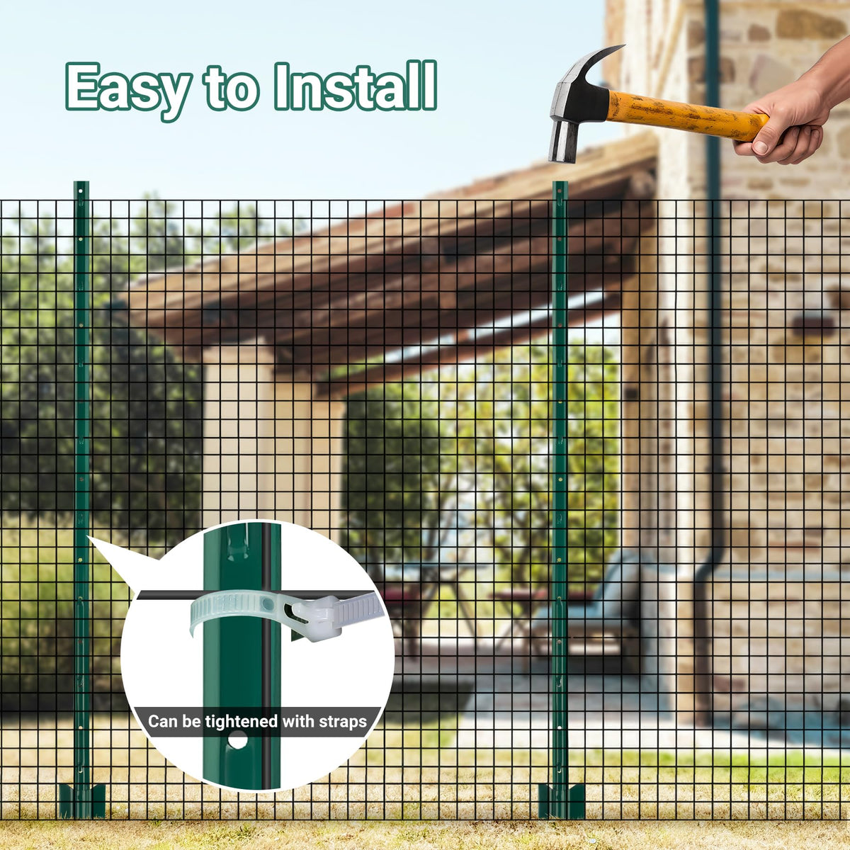 Toriexon corner anchor post provides stable fencing at corners.