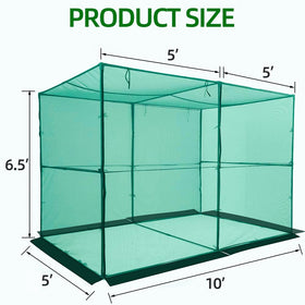 Bottom cloth extension on the Toriexon cage can be buried to deter pests