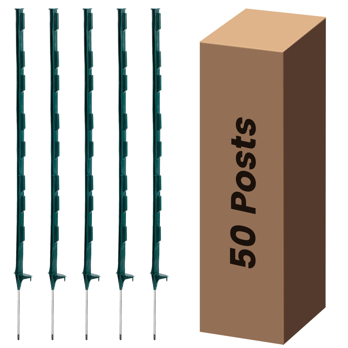 Toriexon electric fence post 48-inch step-in in use for quick boundary setup