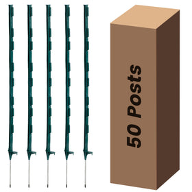 Toriexon electric fence post 48-inch step-in in use for quick boundary setup