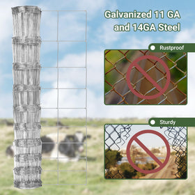 Toriexon Farm Fence gradient mesh detail emphasizes animal-safe spacing.