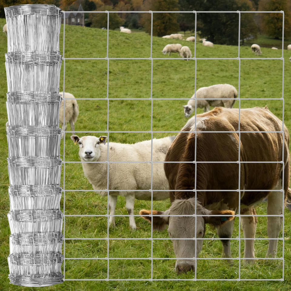 Toriexon Farm Fence wide shot shows a durable 4ft by 164ft livestock enclosure.