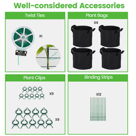 Toriexon foldable cucumber trellis with plant bags supports root-side planting options