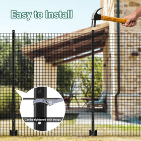 Toriexon posts used for garden fencing and animal protection