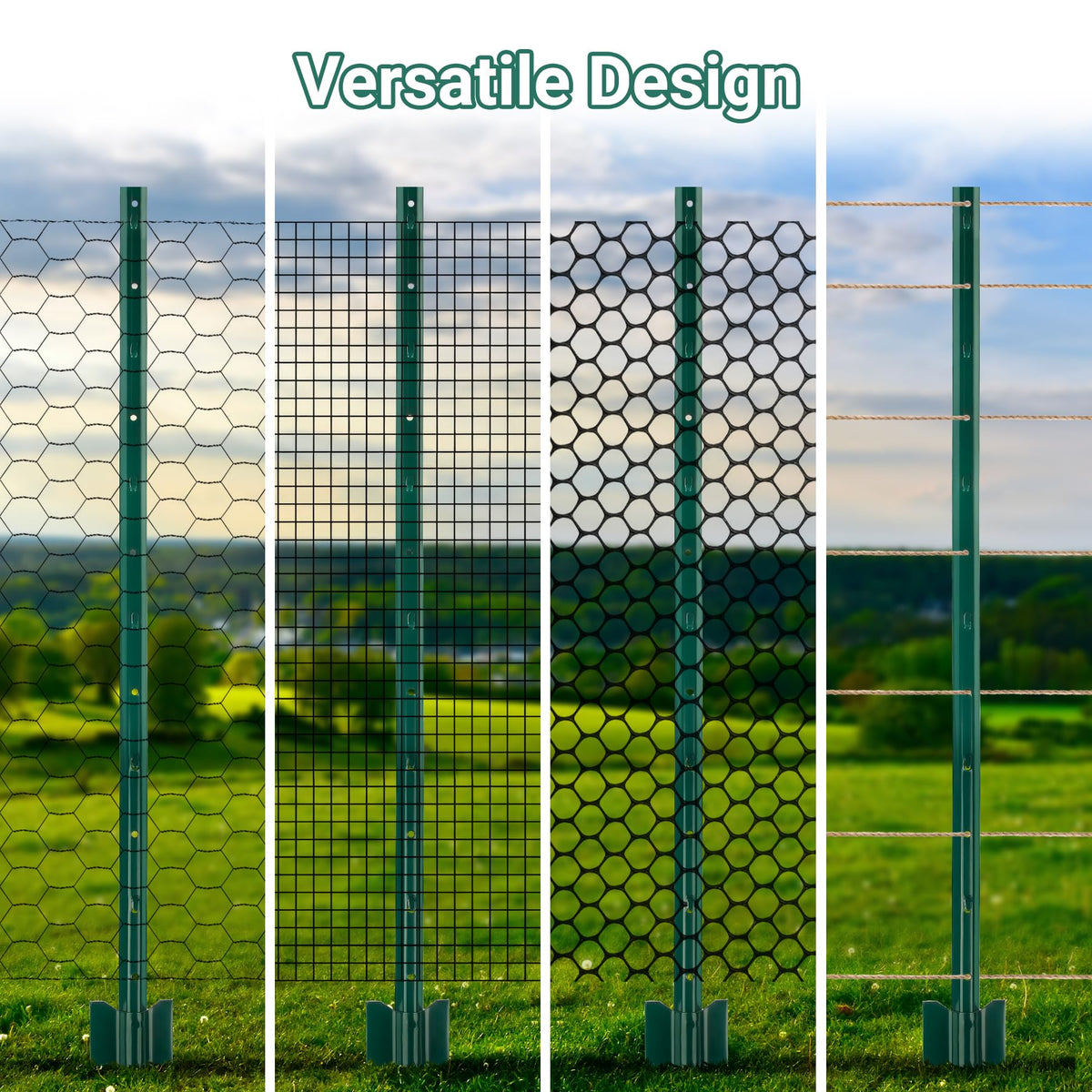 Toriexon garden fence application protects plants from small animals.