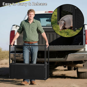 Toriexon live animal trap trip rod setup demonstrates quick, tool-free assembly