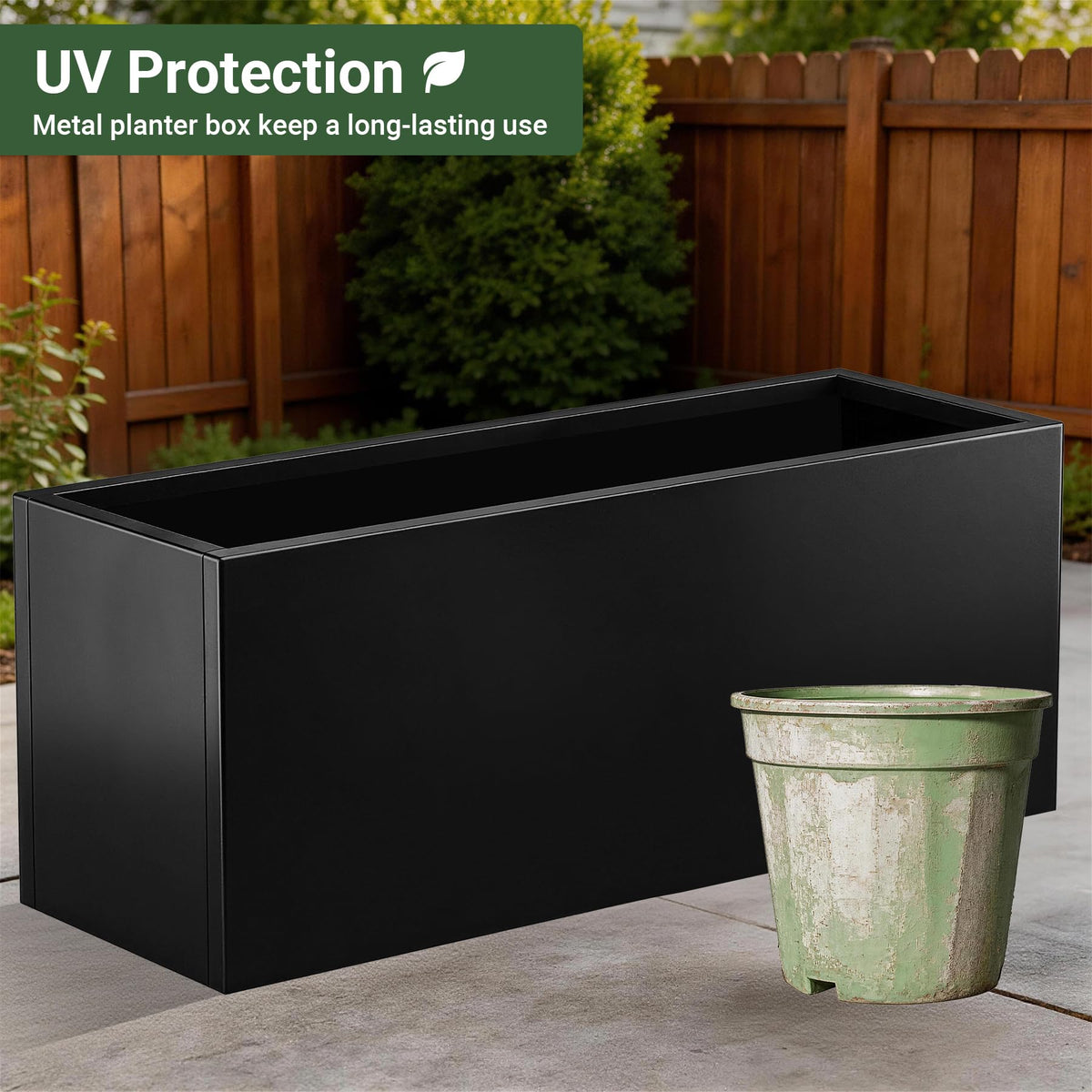 Toriexon planter box drainage holes prevent overwatering and soggy soil.