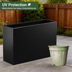 Toriexon planter with removable shelves enables mid-height plant layouts