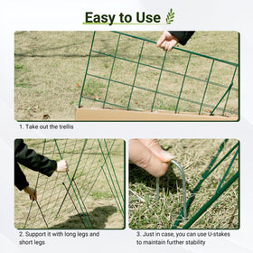 Toriexon powder-coated steel durability promises long-lasting garden support.