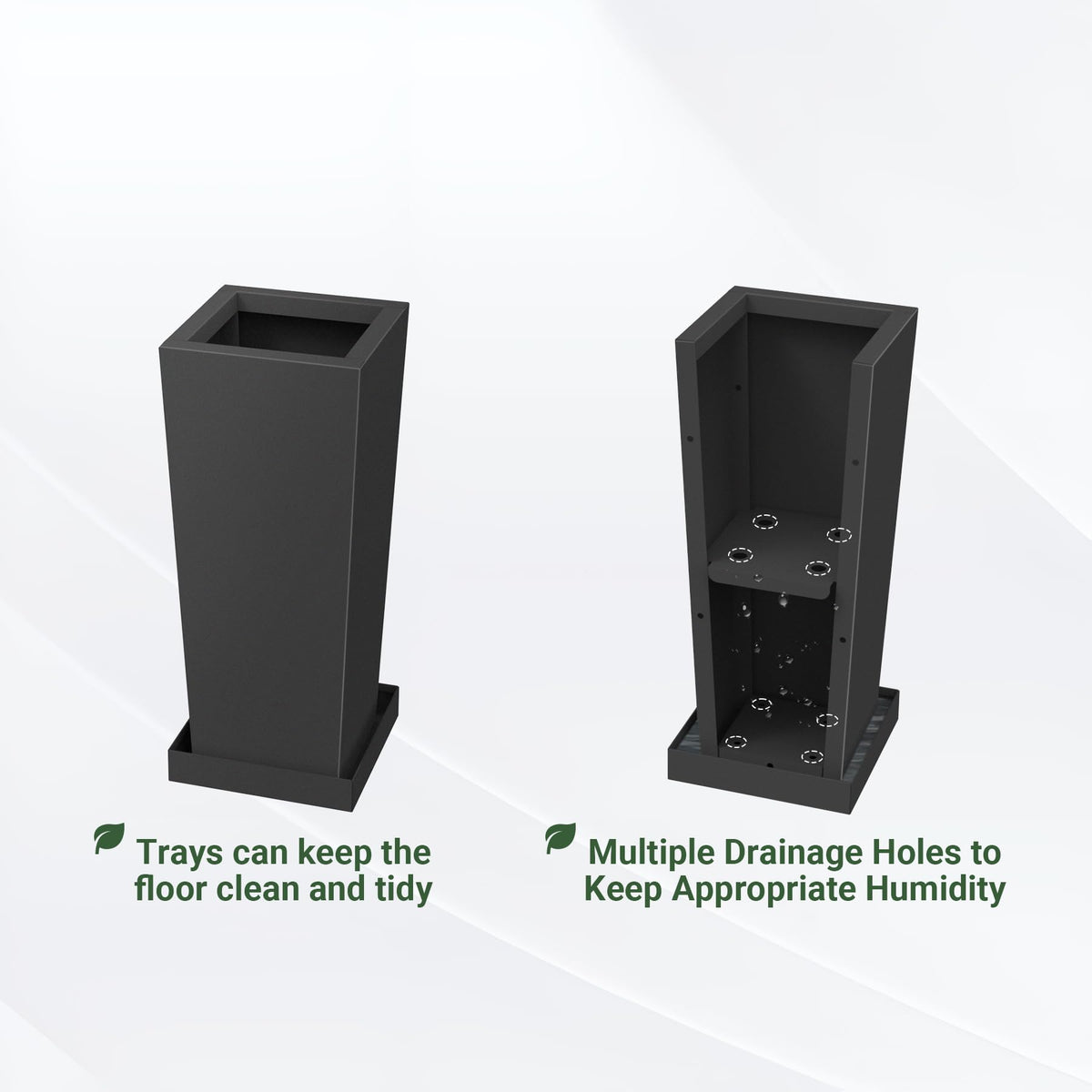 Toriexon rust-resistant coating keeps planters durable in sun and rain