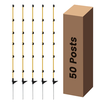 Toriexon step-in fence post ready for quick ground insertion and portable fencing.