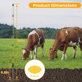 Toriexon fiberglass post withstands sun and weather for durable outdoor fencing.