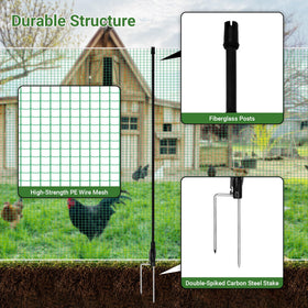 Toriexon temporary fence fiberglass posts ensure stable sag-free enclosures
