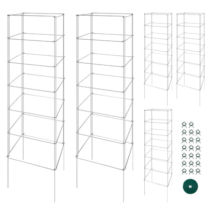 Toriexon tomato cage full-assembly provides strong support for tall plants.